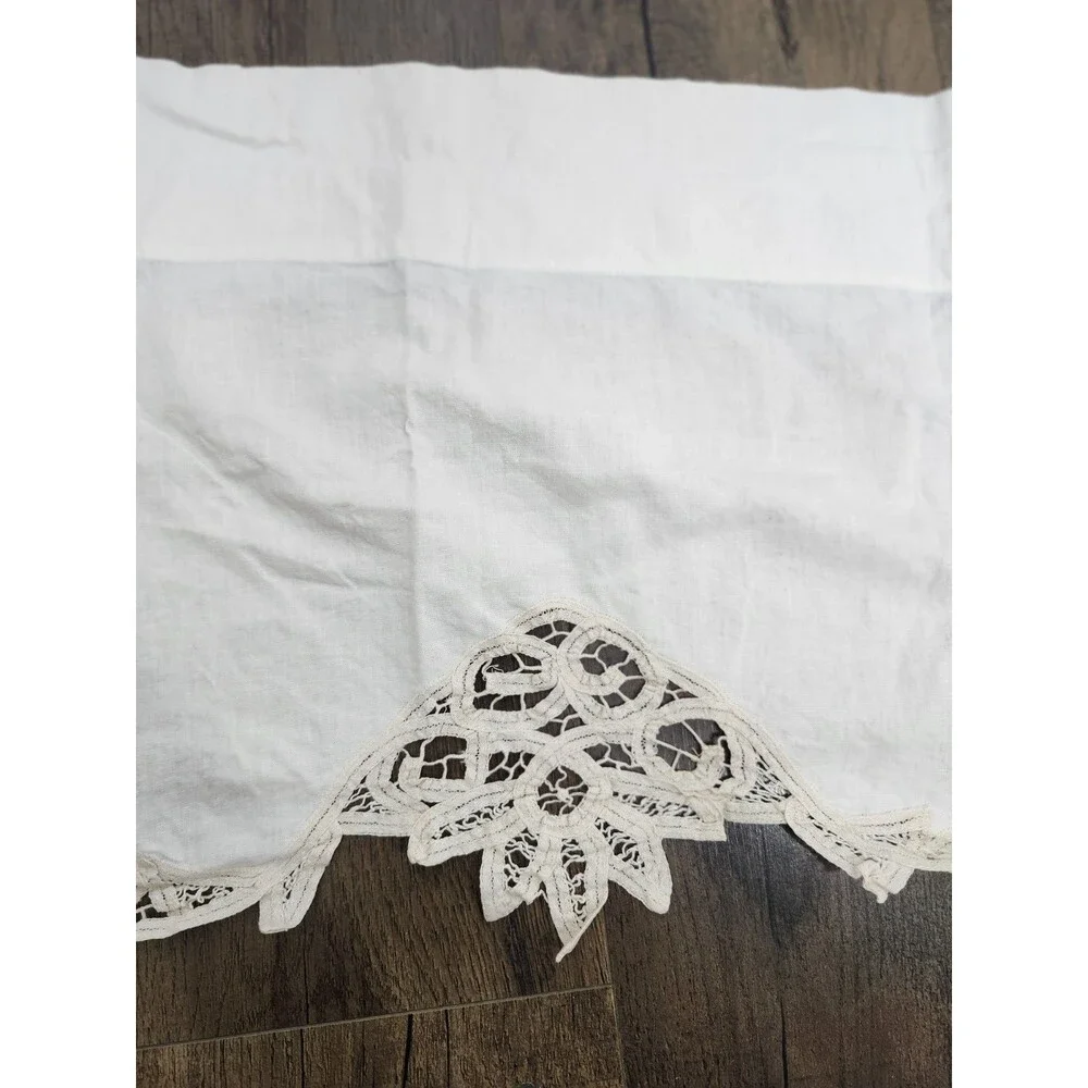 Vintage Lace Valances Set Of 2 Cottage Farmhouse Grandma Cute off white